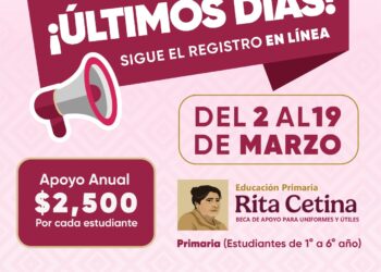 Secretario de Educación convoca a aprovechar la Beca “Rita Cetina” para útiles y uniformes